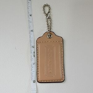 Coach Beige Leather Hangtag